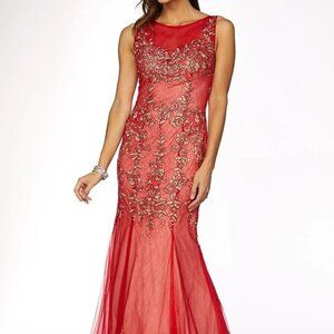 Scoop Neck Sheath Shape LAce Prom Dress JT656